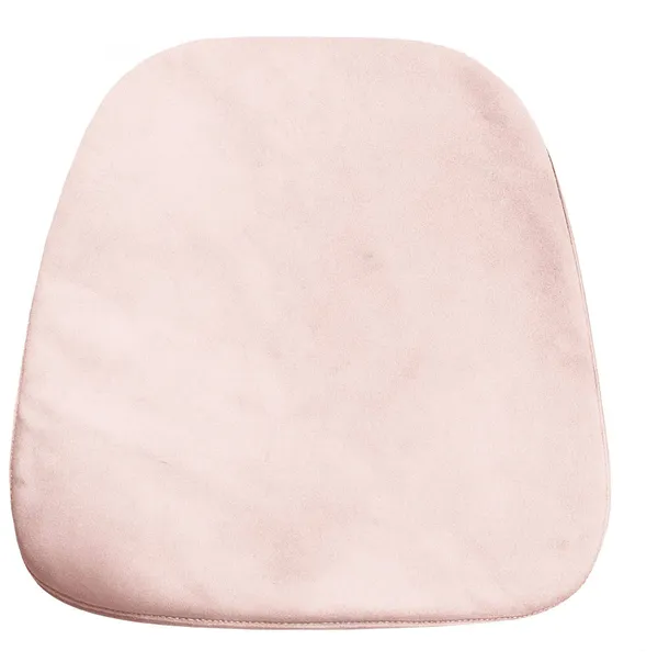 Мягкая ПОДУШКА для пластикового стула бархатная жемчужно-розовая #303