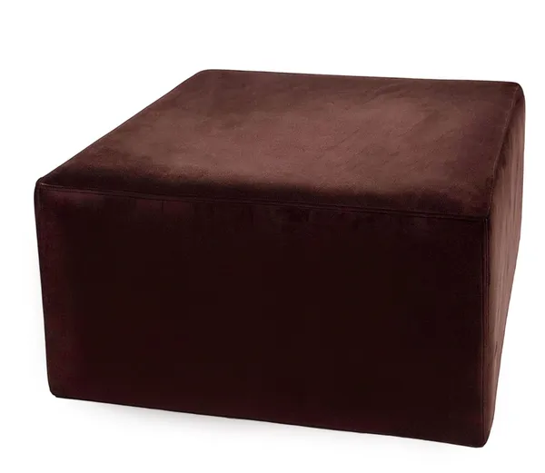 Шоколадный бархатный пуф-куб АРНО