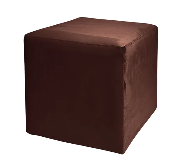 Шоколадный бархатный пуф-куб АРНО