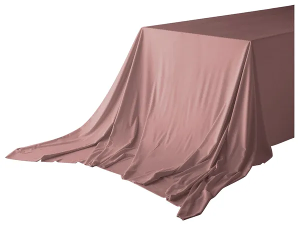 Скатерть прямоугольная БАРХАТНАЯ Альт ПЫЛЬНО-РОЗОВАЯ #415