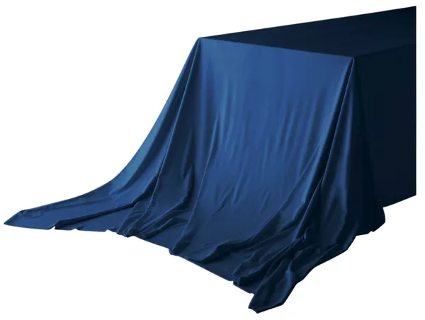 Скатерть прямоугольная БАРХАТНАЯ Альт СИНЯЯ #420
