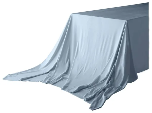 Скатерть прямоугольная БАРХАТНАЯ бесшовная Альт ГОЛУБАЯ #407