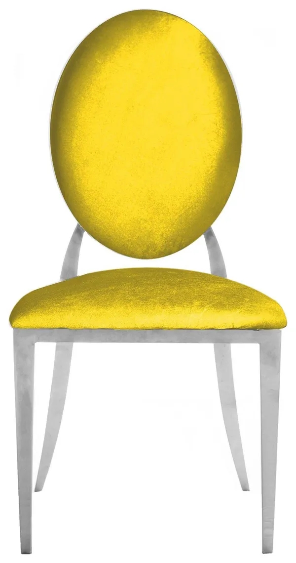 Стул серебряный ДЮПОН 2.1 лимонный #314