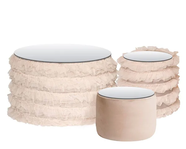 Пуфы-столы КОКЕТ – набор из 3