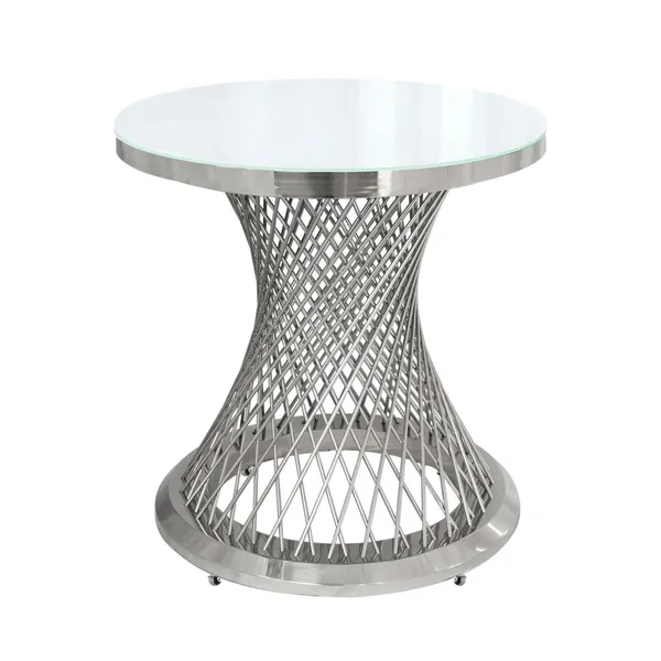 Стол для торта ГЕРОЛЬД бело-серебряного цвета в аренду | Go Rent