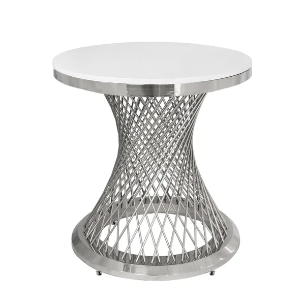 Стол для торта ГЕРОЛЬД бело-серебряного цвета в аренду | Go Rent