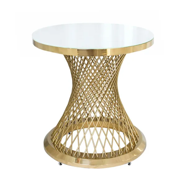 Аренда стол для торта ГЕРОЛЬД бело-золотого цвета | Go Rent