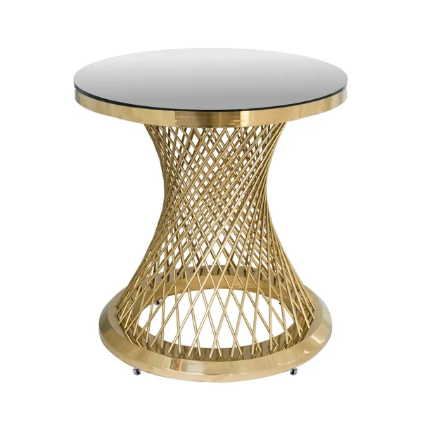 Аренда стол для торта ГЕРОЛЬД с зеркальной столешницей золотой | Go Rent