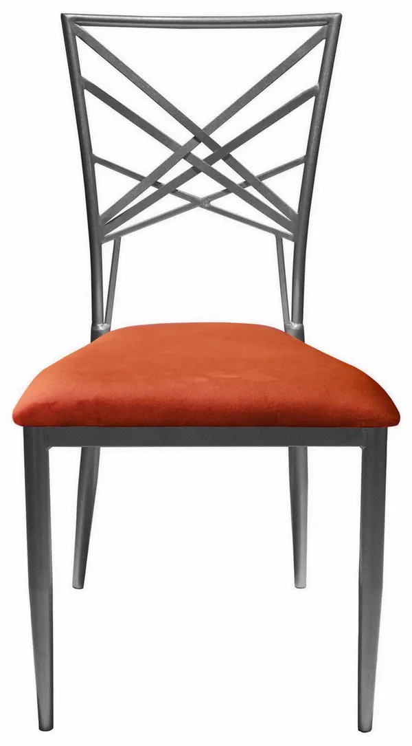 Стул серебряный ОКТАВА тыквенный бархатный #320