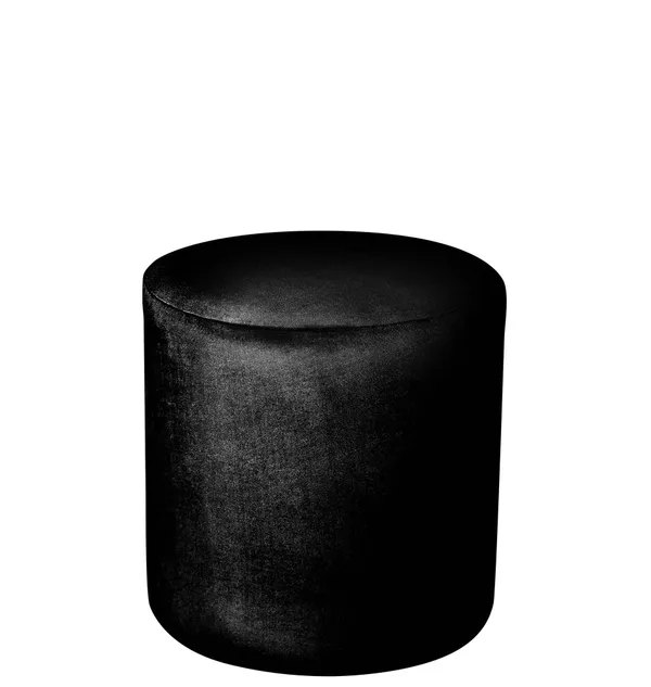 Пуф средний НОРМАН бархатный черный #330