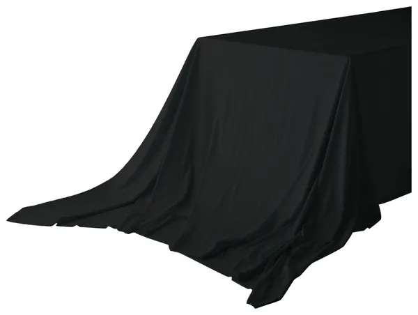 Скатерть прямоугольная БАРХАТНАЯ бесшовная Ларго XL ЧЕРНАЯ #112