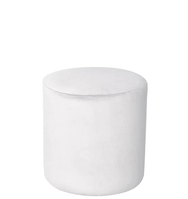Пуф средний НОРМАН бархатный белый #301