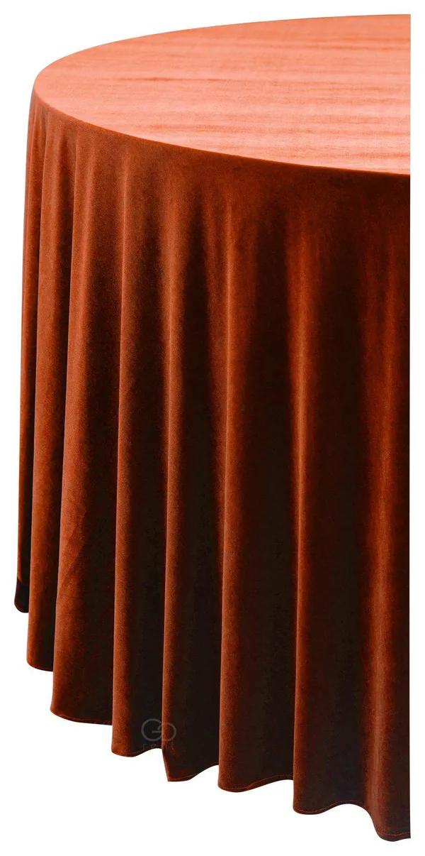 Скатерть бархатная круглая ИЛЕР тыквенная #320