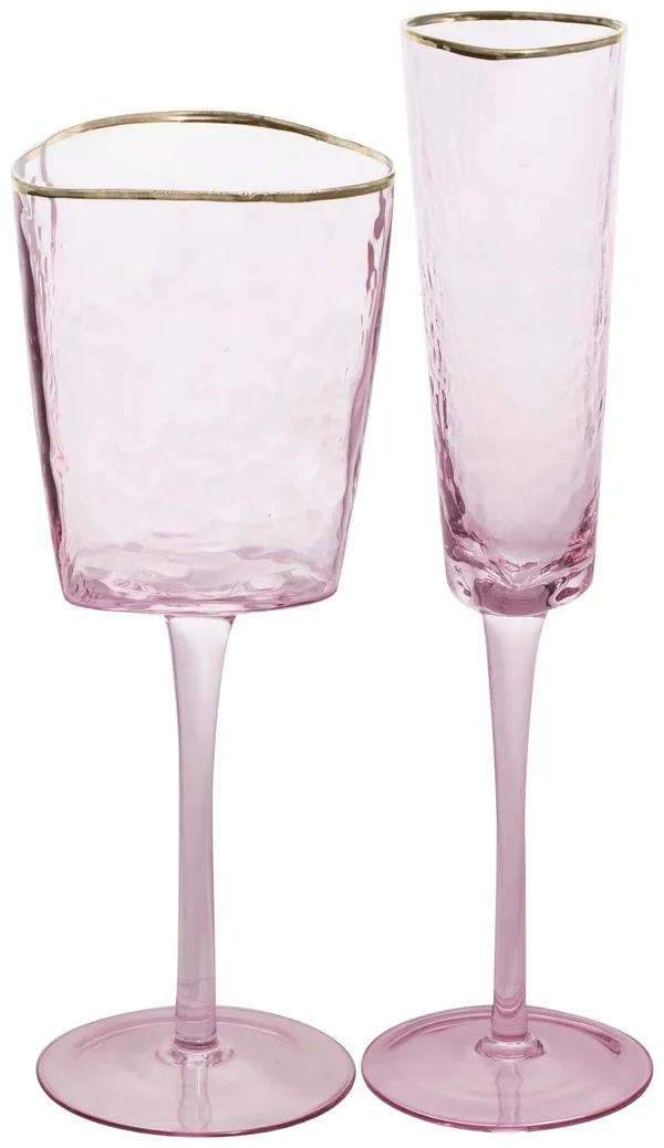 Бокал розовый ЭВАНС - набор из 2 с флюте