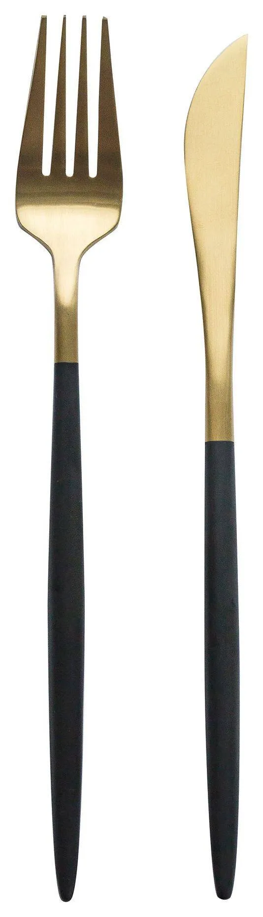 Приборы черно-золотые БЕЙКЕР – набор из 2 предметов