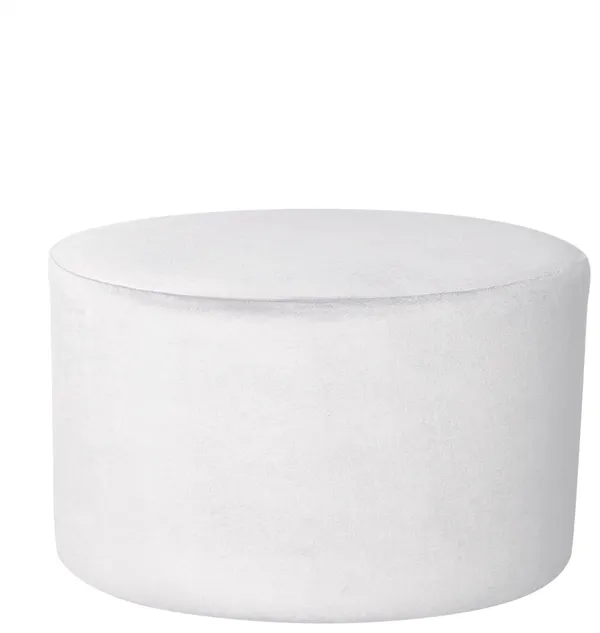 Пуф большой НОРМАН бархатный белый #301