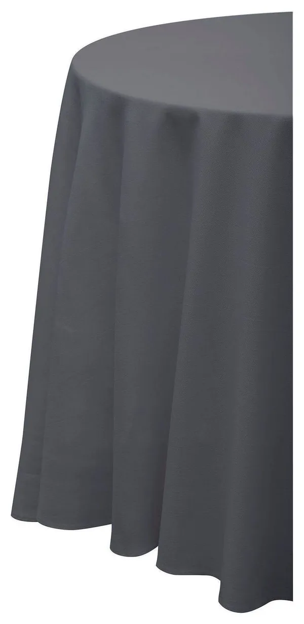 Скатерть круглая ГАБАРДИНОВАЯ Рондо темно-серая #538