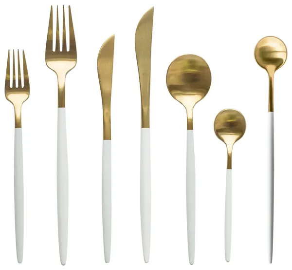 Приборы бело-золотые БЕЙКЕР – набор из 7 предметов