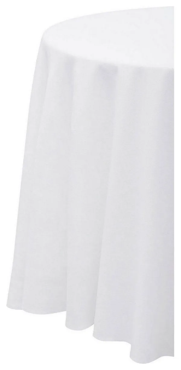 Скатерть круглая ГАБАРДИНОВАЯ Рондо белая #503