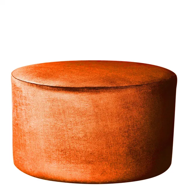 Пуф большой НОРМАН бархатный тыквенный #320