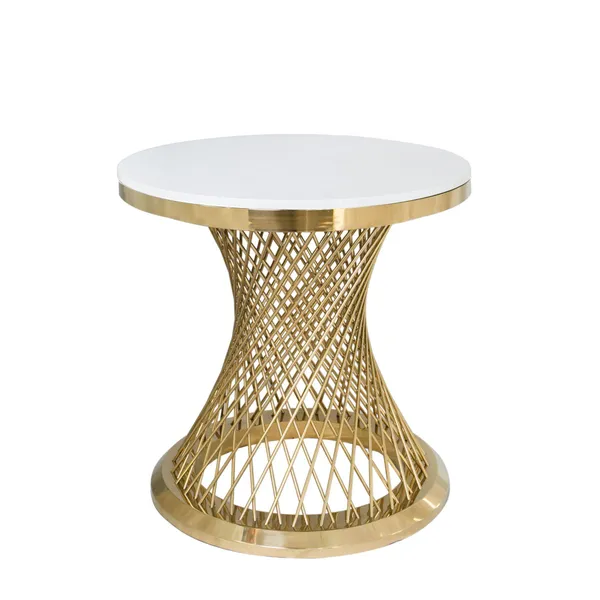 Аренда стол для торта ГЕРОЛЬД бело-золотого цвета | Go Rent