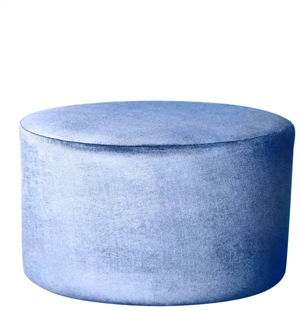 Пуф большой НОРМАН бархатный голубой #308