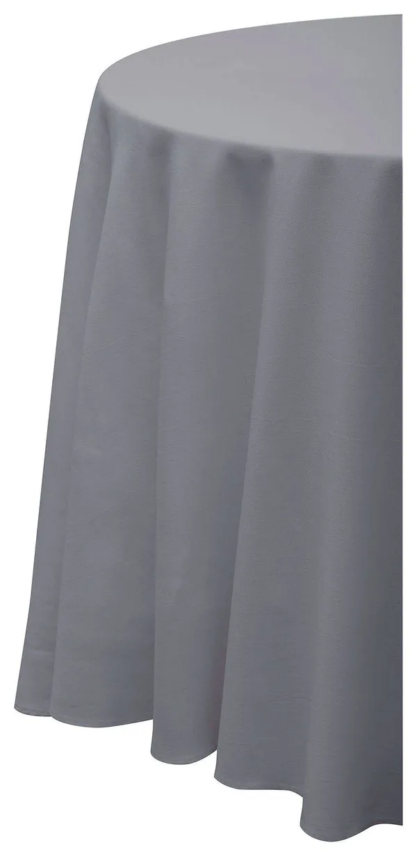Скатерть РОНДО габардиновая СЕРАЯ круглая