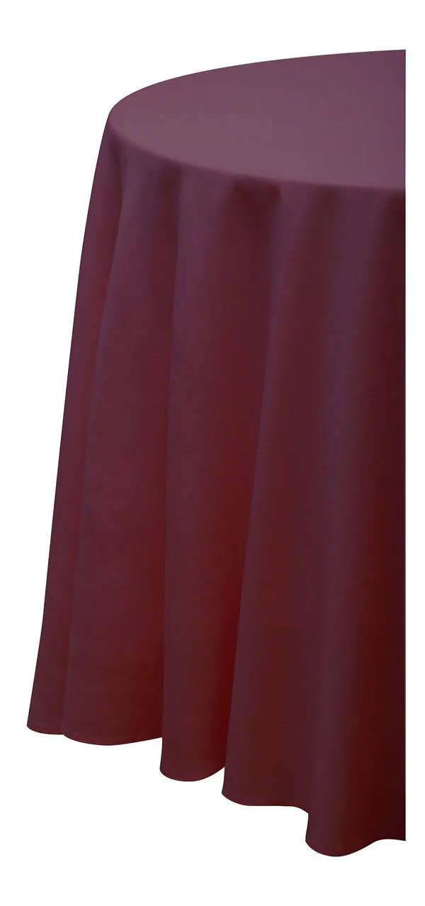 Скатерть круглая ГАБАРДИНОВАЯ Рондо бургунди #505/532