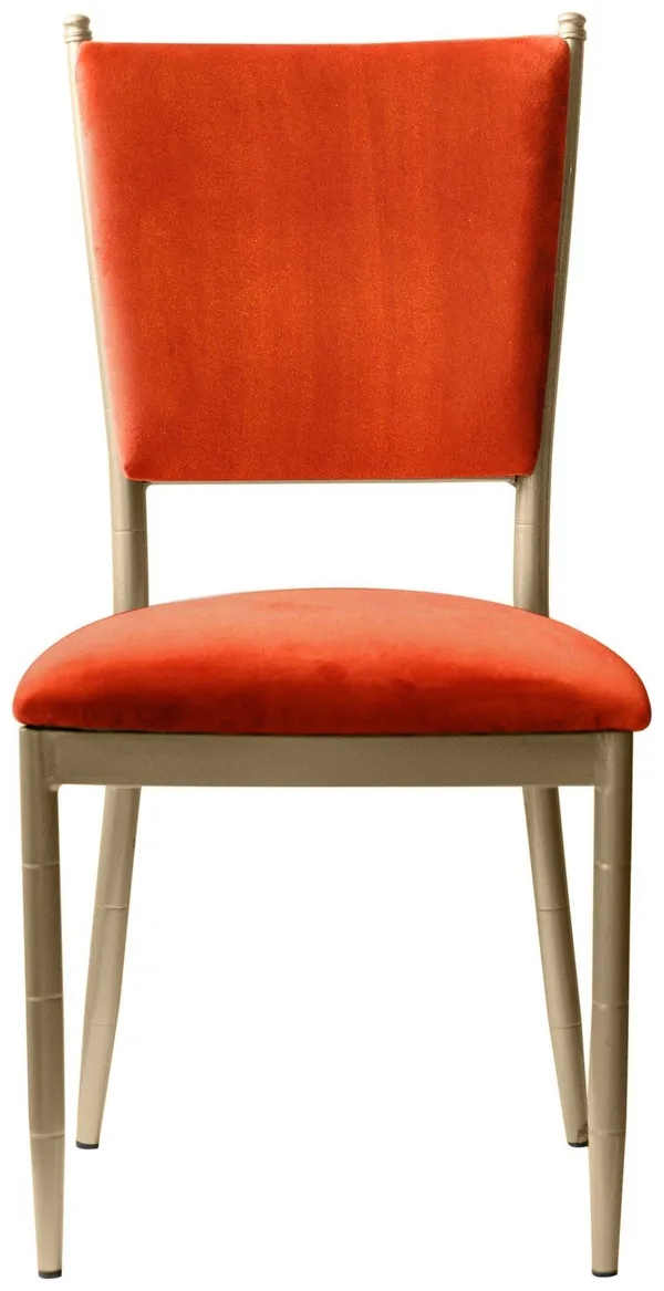 Стул золотой БРЭМ тыквенный бархатный #320