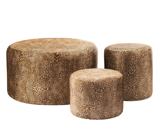 Пуф НОРМАН леопардовый – набор из 3 в аренду | Go Rent