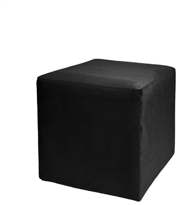 Пуф-куб средний АРНО бархатный черный #112