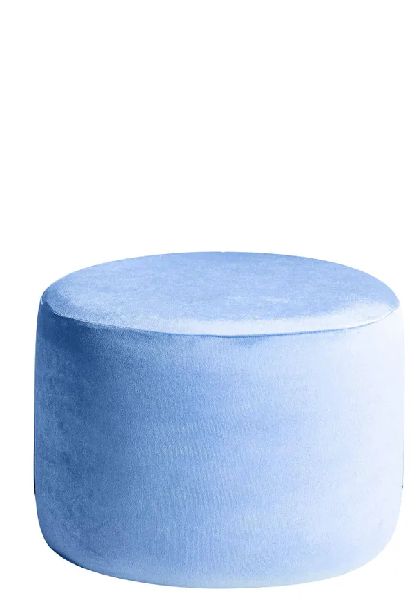Пуф малый НОРМАН бархатный голубой #308