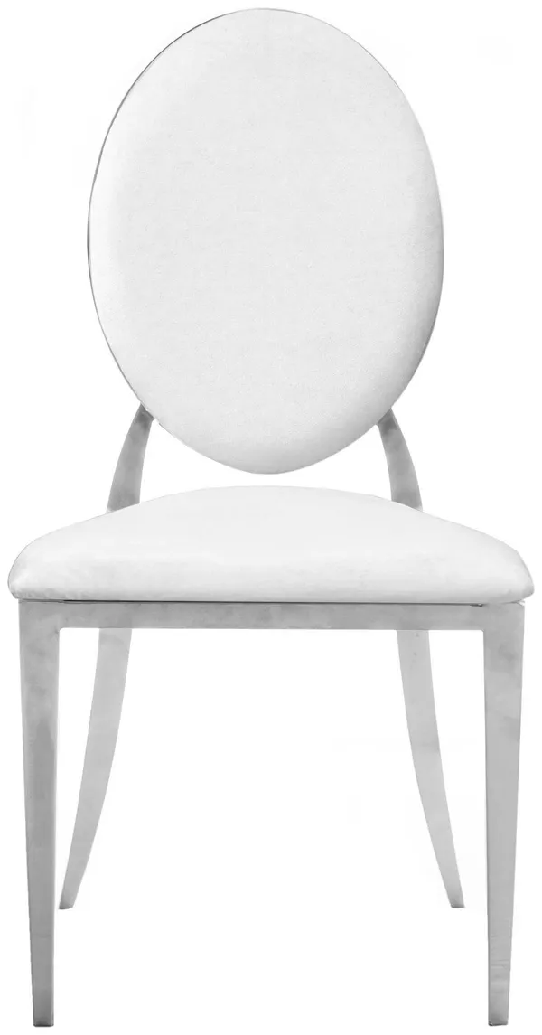 Аренда стул ДЮПОН белый бархат с серебром | Go Rent