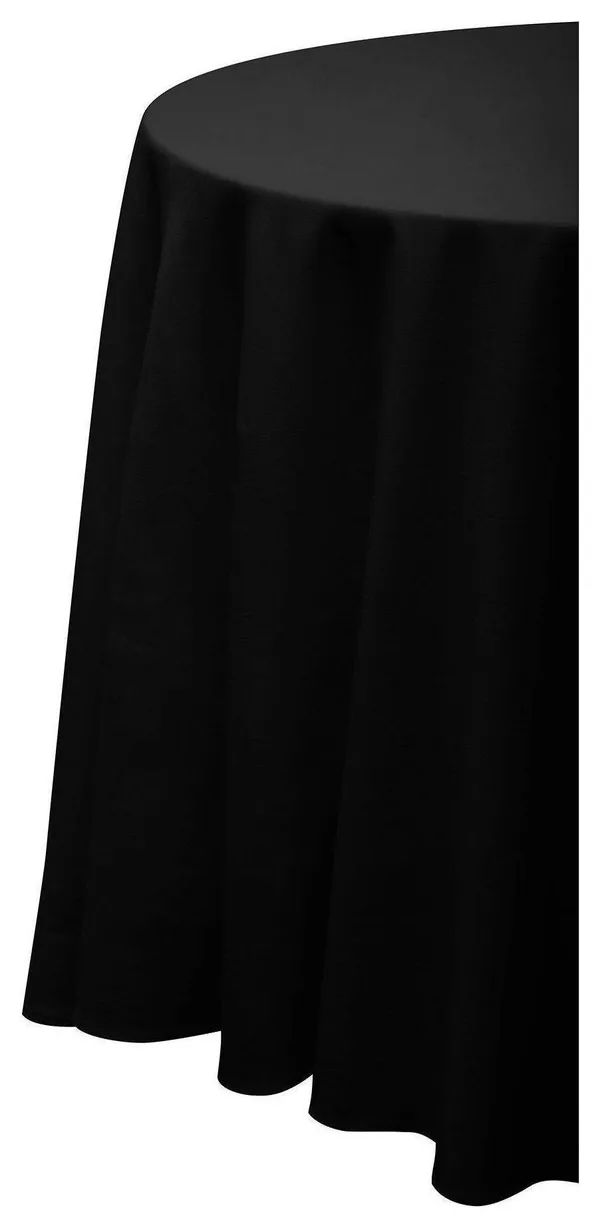 Скатерть круглая ГАБАРДИНОВАЯ Рондо черная #536