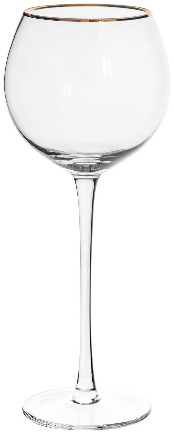 Бокал прозрачный с золотым кантом АЛОНСО 450 мл