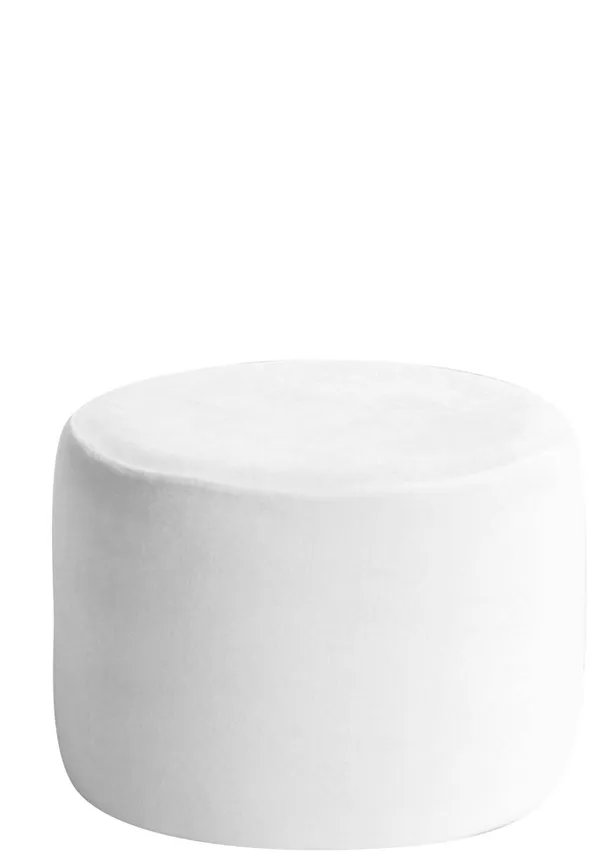 Пуф малый НОРМАН бархатный белый #301