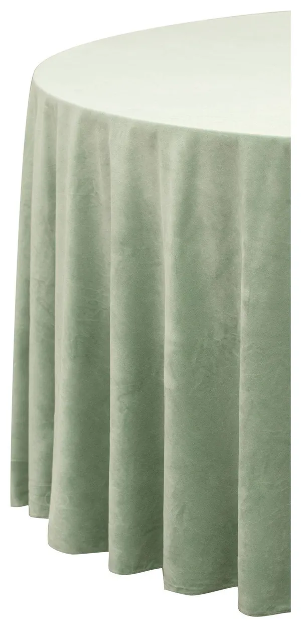 Скатерть круглая БАРХАТНАЯ Альт ПАПОРОТНИКОВАЯ #412