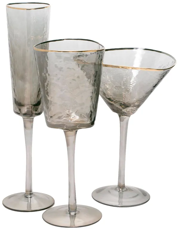 Бокал дымчатый ЭВАНС  - набор из 3 с мартинкой