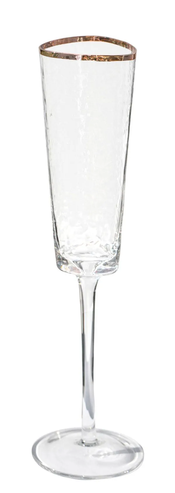 Бокал прозрачный с медным кантом ЭВАНС флюте