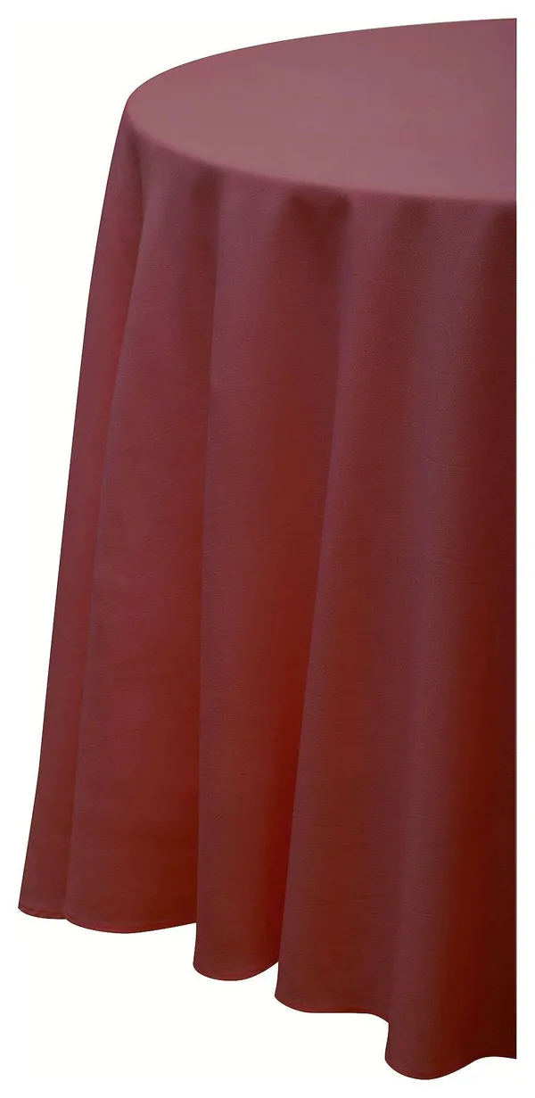 Скатерть круглая ГАБАРДИНОВАЯ Рондо бордовая #504