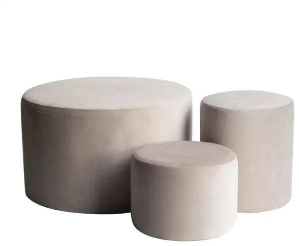 Пуф НОРМАН бежевый – набор из 3 в аренду | Go Rent