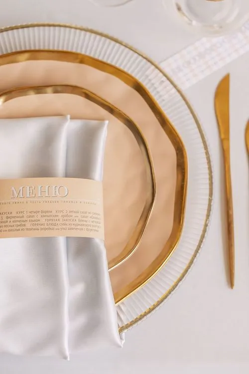 Бело-золотой сет с фонарями