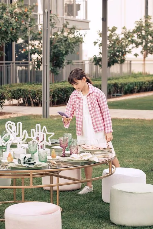 Детский сет за круглым столом