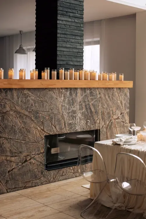 Дизайнерский сет айвори за прямоугольным столом