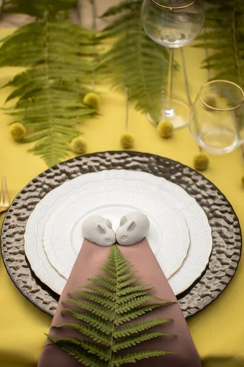 Горчично-шоколадный сет с папортником