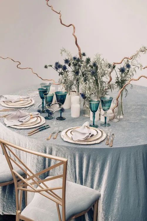 Серо-голубой сет с чернильными акцентами