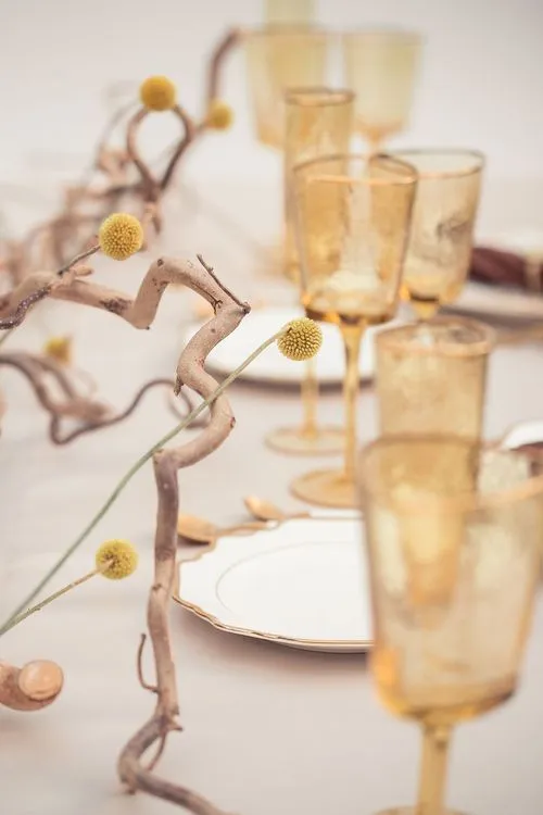 Шоколадно-бежевый сет за прямоугольным столом