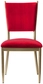 Стул золотой БРЭМ красный бархатный #323