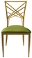 Стул золотой ОКТАВА зеленый бархатный #315