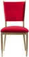 Стул золотой БРЭМ красный бархатный #323